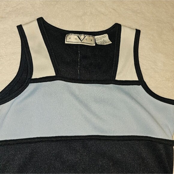 Navy Blue with Light Blue and White top. Size Medium - Picture 2 of 5